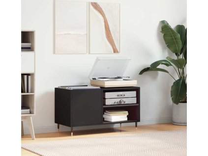 Skříňka na LP desky 85 x 38 x 48 cm kompozitní dřevo [831693] (Barva Černá)