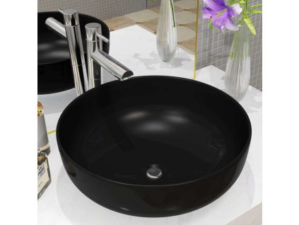 Umyvadlo kulaté keramické 41,5x13,5 cm [142732] (Barva Černá)