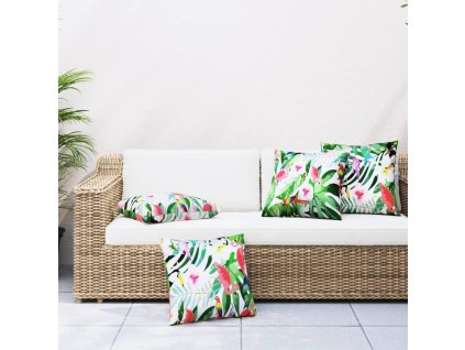 Dekorační polštáře 4 ks 50 x 50 cm textil [314338] (Barva Antracitová)