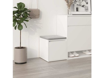 Úložný box se zásuvkou 40,5x40x40 cm kompozit [808774] (Barva Bílá)