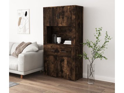 Skříň highboard kompozit [3185372] (Barva Kouřový dub)
