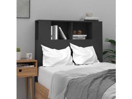 Čelo postele s úložným prostorem 100x18,5x102,5 cm [811908] (Barva Černá)