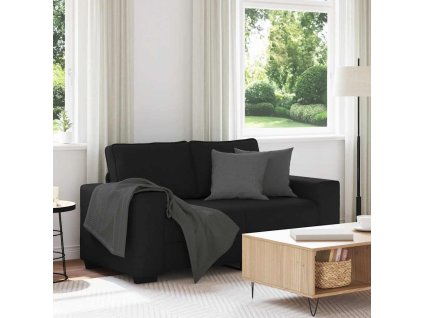 Pohovka pro 2 osoby 160x77x82 cm látka [4105158] (Barva Černá)