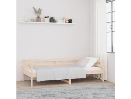 Válenda bez matrace 80 x 200 cm masivní borovice [814678] (Barva Černá)