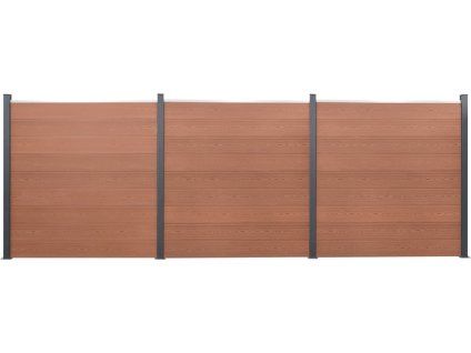 Sada plotových dílců 526 x 186 cm WPC [3211828] (Barva Hnědá)