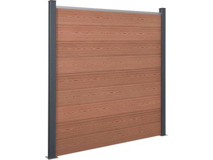 Sada plotových dílců 180 x 186 cm WPC [3211826] (Barva Hnědá)