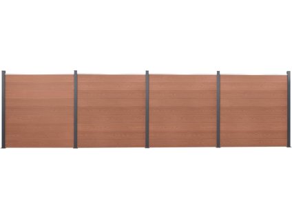 Sada plotových dílců 699 x 186 cm WPC [3211832] (Barva Hnědá)