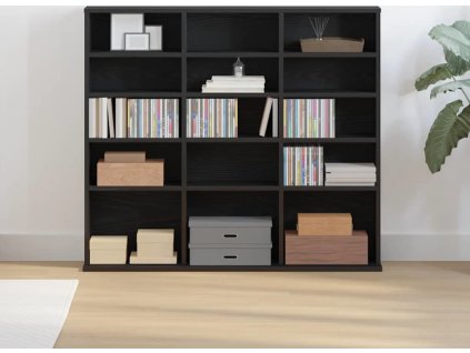 Skříňka na CD 100 x 23 x 89,5 cm dřevotříska [862481] (Barva Černý dub)