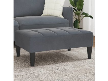 Podnožka 77 x 55 x 31 cm samet [4007385] (Barva Tmavě šedá)