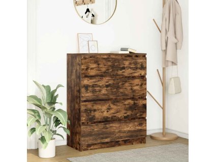 Příborník 80x35x99 cm kompozitní dřevo [3328486] (Barva Hnědý dub)