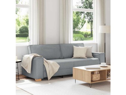 3-místné sofa s polštářem textil [4104994] (Barva Hnědá)