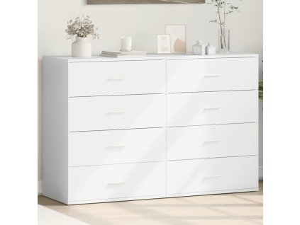 Příborníky 2 ks 60 x 39 x 80 cm kompozitní dřevo [3276623] (Barva Bílá)