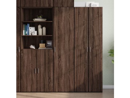 Skříň highboard 45 x 42,5 x 185 cm kompozitní dřevo [3281412] (Barva Hnědý dub)