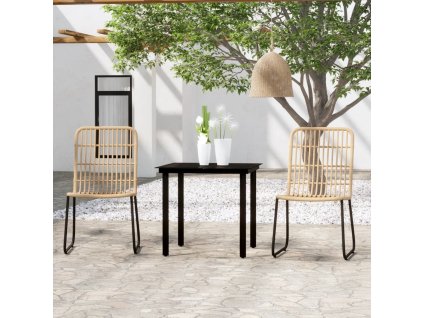 3dílný zahradní jídelní set [3099161] (Barva Dub)