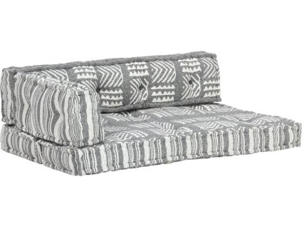 Poduška na pohovku z palet vícebarevná textil [287726] (Barva indigo print)