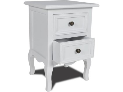 Noční stolky 35 x 30 x 49 cm MDF [60637] (Barva Bílá)