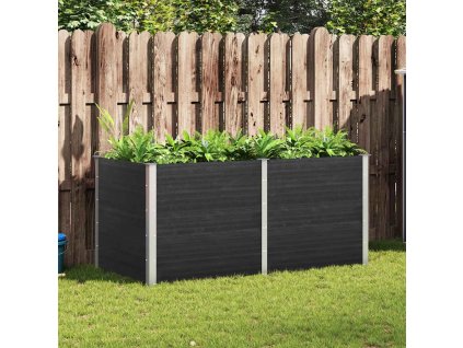 Zahradní vyvýšený záhon 200 x 100 x 91 cm WPC [318098] (Barva Šedá)