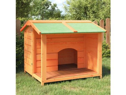 Psí bouda 96 x 87 x 80,5 cm masivní borové dřevo [172265] (Barva Šedá)