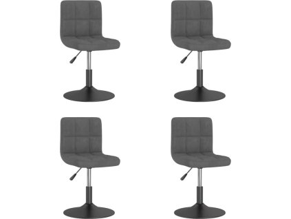 Otočné jídelní židle 4 ks samet [3087480] (Barva Krémová)