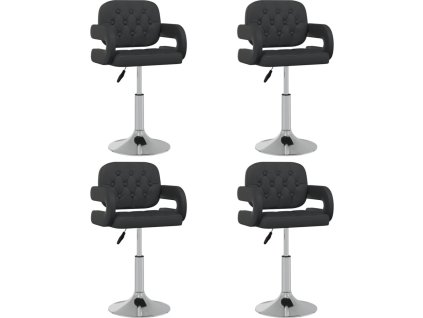 Otočné jídelní židle 4 ks umělá kůže [3089107] (Barva Černá)