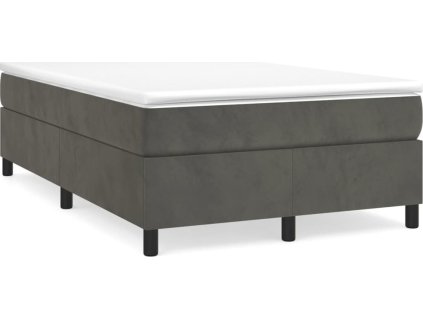 Box spring postel s matrací 120 x 190 cm samet [3269704] (Barva Tmavě šedá)