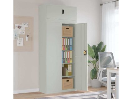 Kartotéka 90 x 40 x 220 cm ocel [3188320] (Barva Světle šedá)