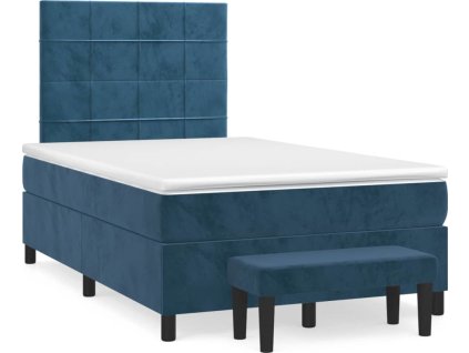 Box spring postel s matrací 120 x 190 cm samet [3270471] (Barva Černá)