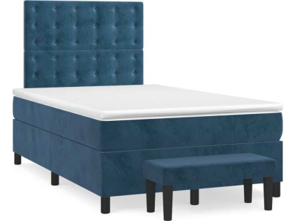 Box spring postel s matrací 120 x 190 cm samet [3270495] (Barva Černá)