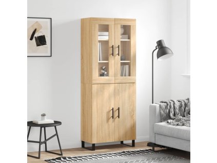 Skříň highboard 69,5 x 34 x 180 cm kompozitní dřevo [3198236] (Barva dub sonoma)
