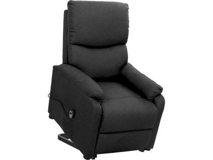 Zvedací křeslo textil [329740] (Barva Tmavě šedá)