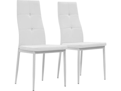 Jídelní židle 2 ks umělá kůže [246189] (Barva Bílá)
