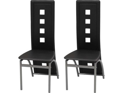 Jídelní židle 2 ks umělá kůže [281707] (Barva Šedá)