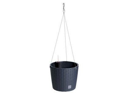 Květináč Prosperplast RATO ROUND W 25,6 cm závěsný antracit  [611335]