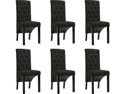 Jídelní židle 6 ks textil [160792] (Barva Béžová)