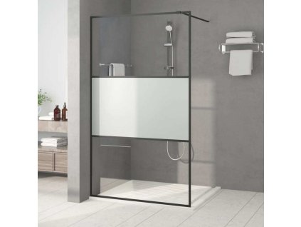Sprchová zástěna walk-in 115x195 cm napůl mléčné ESG sklo [152108]