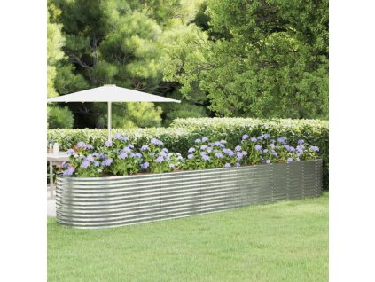 Vyvýšený záhon práškově lakovaná ocel 507x100x68 cm [319078] (Barva Zelená)