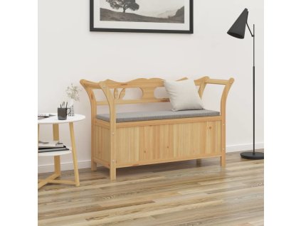 Lavice 107 x 45 x 75,5 cm masivní jedlové dřevo [351777] (Barva Hnědá)