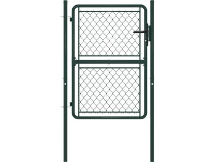 Zahradní branka ocelová 100 x 125 cm [144404] (Barva Zelená)