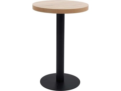 Bistro stolek tmavě hnědý 50 cm MDF [286418] (Barva světle hnědá a černá)