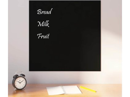 Nástěnná magnetická tabule 60 x 60 cm tvrzené sklo [347944] (Barva Černá)