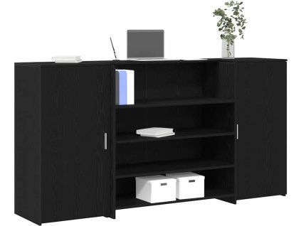 Recepční stůl 200x50x103,5 cm kompozitní dřevo [3324179] (Barva Černá)