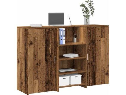 Recepční stůl 155x50x103,5 cm kompozitní dřevo [3324203] (Barva Staré dřevo)