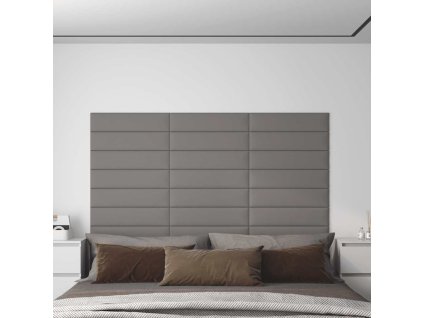 Nástěnné panely 12 ks 60 x 15 cm textil 1,08 m² [343819] (Barva Hnědá)