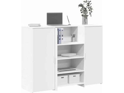 Recepční stůl 135x50x103,5 cm kompozitní dřevo [3324187] (Barva Bílá)