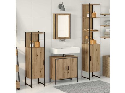 Sada koupelnového nábytku 4 pcs Hnědá 33 x 33 x 185.5 cm [3334434]