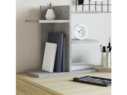 Stolní organizér 42 x 21,5 x 42 cm kompozitní dřevo [848069] (Barva Betonová šedá)