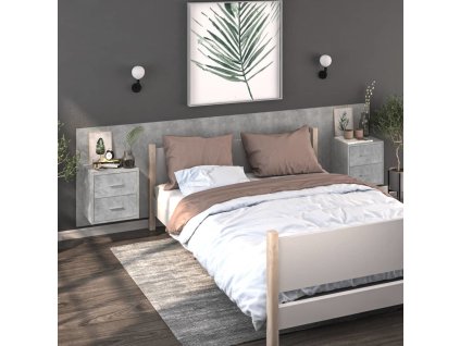 Nástěnné noční stolky 2 ks [810998] (Barva Betonová šedá)