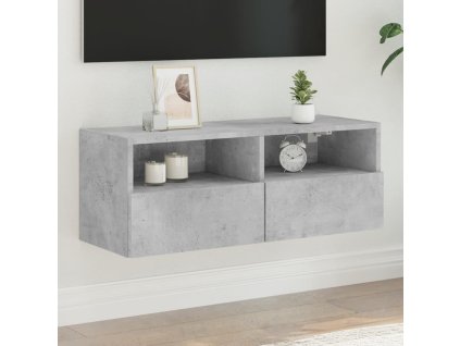 Nástěnná TV skříňka 80 x 30 x 30 cm kompozitní dřevo [836870] (Barva Černá)