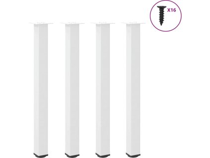 Nohy barového stolu 4 ks ocel 100–102 cm ocel [4012477] (Barva Bílá)
