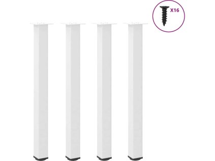 Nohy barového stolu 4 ks ocel 90-92 cm ocel [4012473] (Barva Bílá)